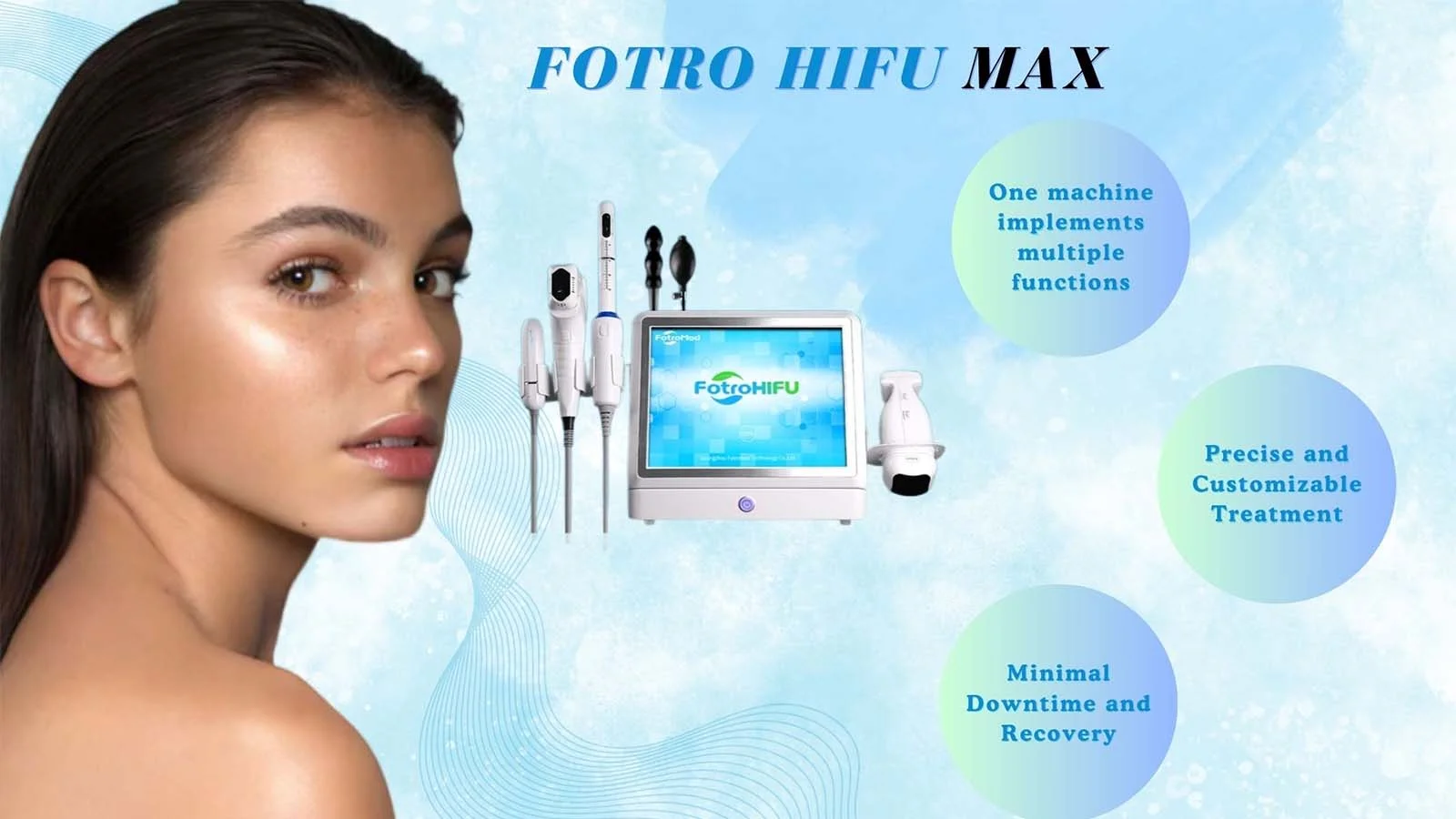 Máquina avanzada HIFU 4D para rostro, Cuidado corporal e íntimo