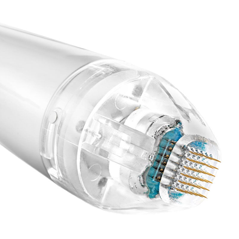 Derma-Frac fractional radiofrequency handpiece with gold needles.