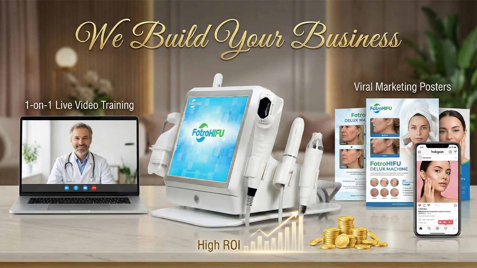 Fotrohifu delux 5D hifu machine training and after sale service