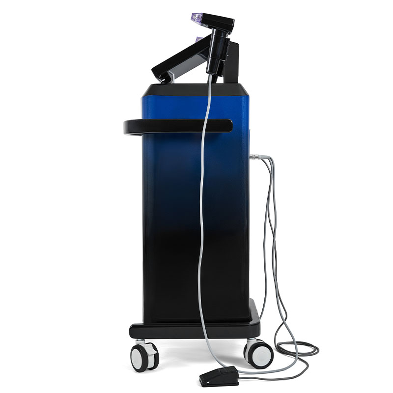 Right side profile of the Dermapulse XL fractional RF equipment with foot pedal