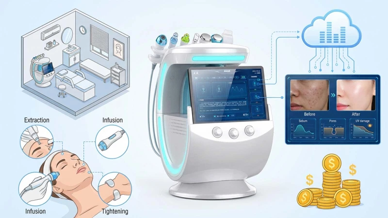 Smart Ice Blue Hydra Facial Machine For Sale