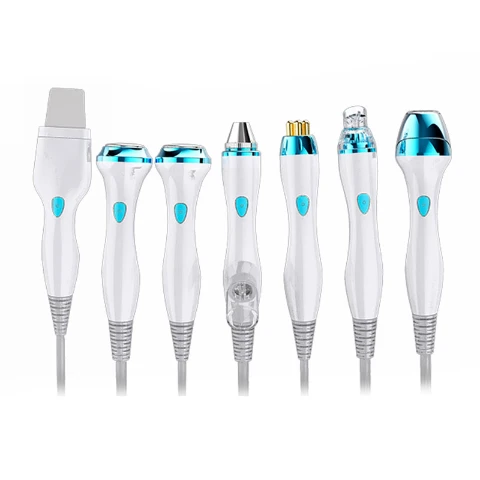 Smart Ice Blue Hydra Facial Machine treatment probes RF, ultrasound, and cold hammer.