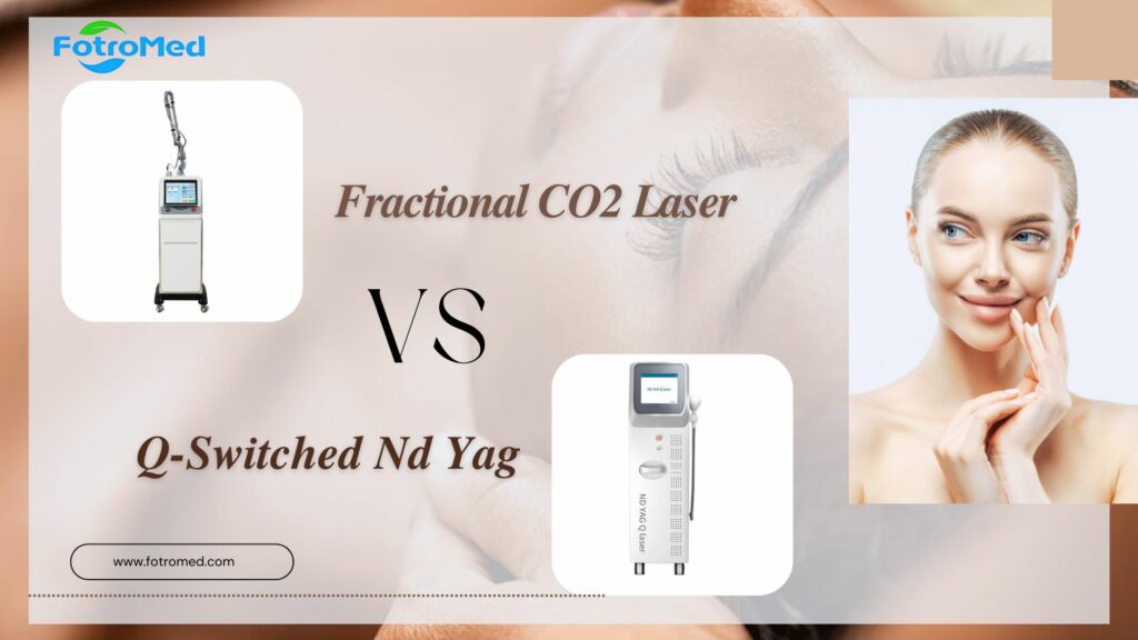 Q switched Nd Yag vs Fractional CO2Laser