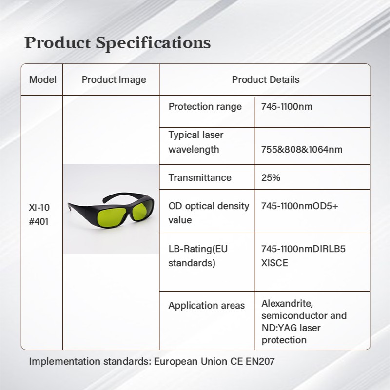 diode laser with 755 808 1064nm laser safety glasses specifications