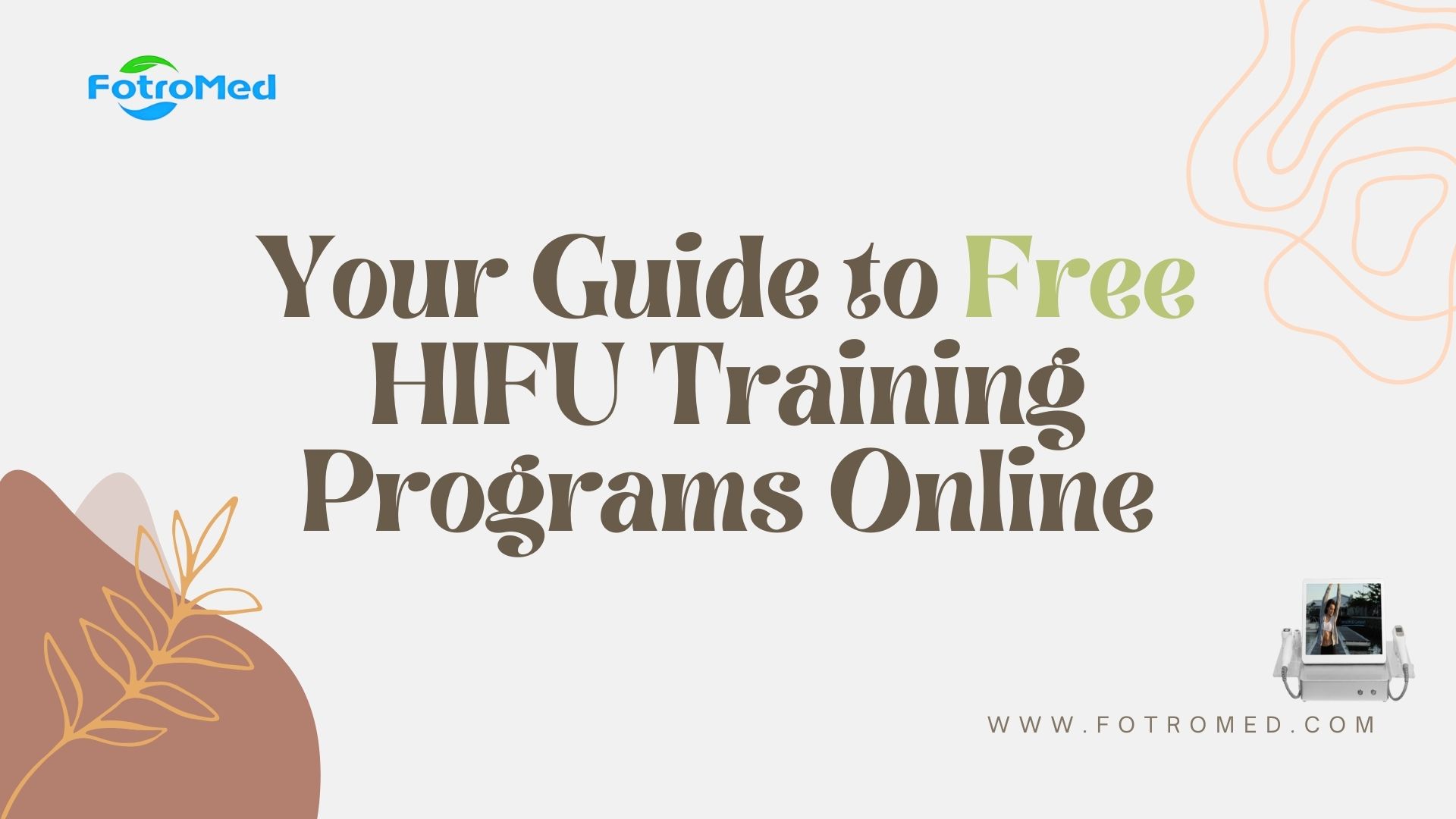 Your Guide to Free HIFU Training Programs Online
