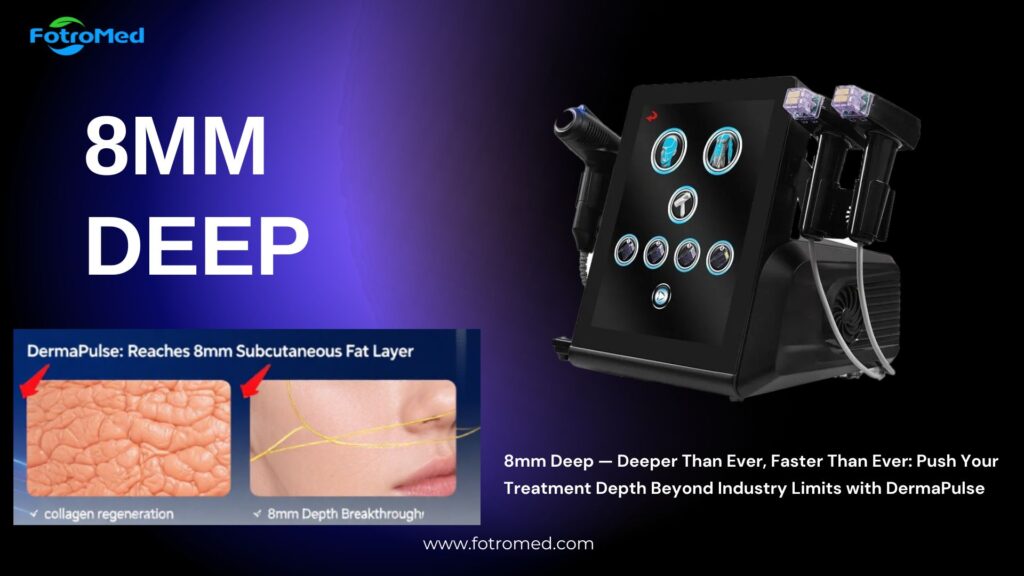 8MM DEEP - Lebih dalam dari sebelumnya, Faster Than Ever Push Your Treatment Depth Beyond Industry Limits with DermaPulse
