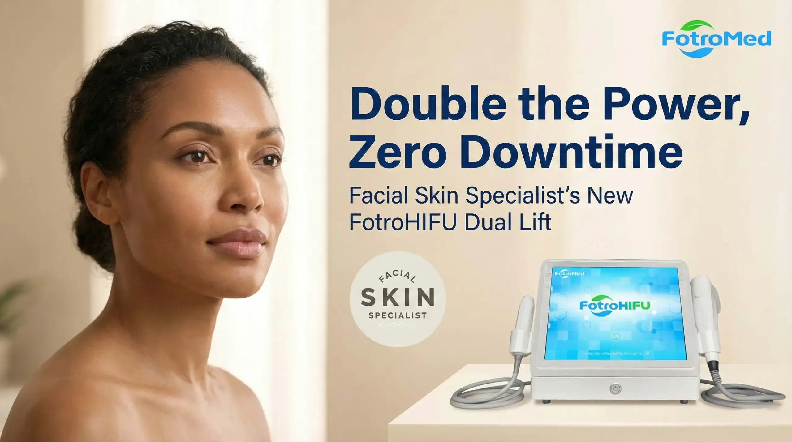Doublez la puissance, Le nouveau FotroHIFU Dual Lift du spécialiste de la peau du visage sans temps d'arrêt