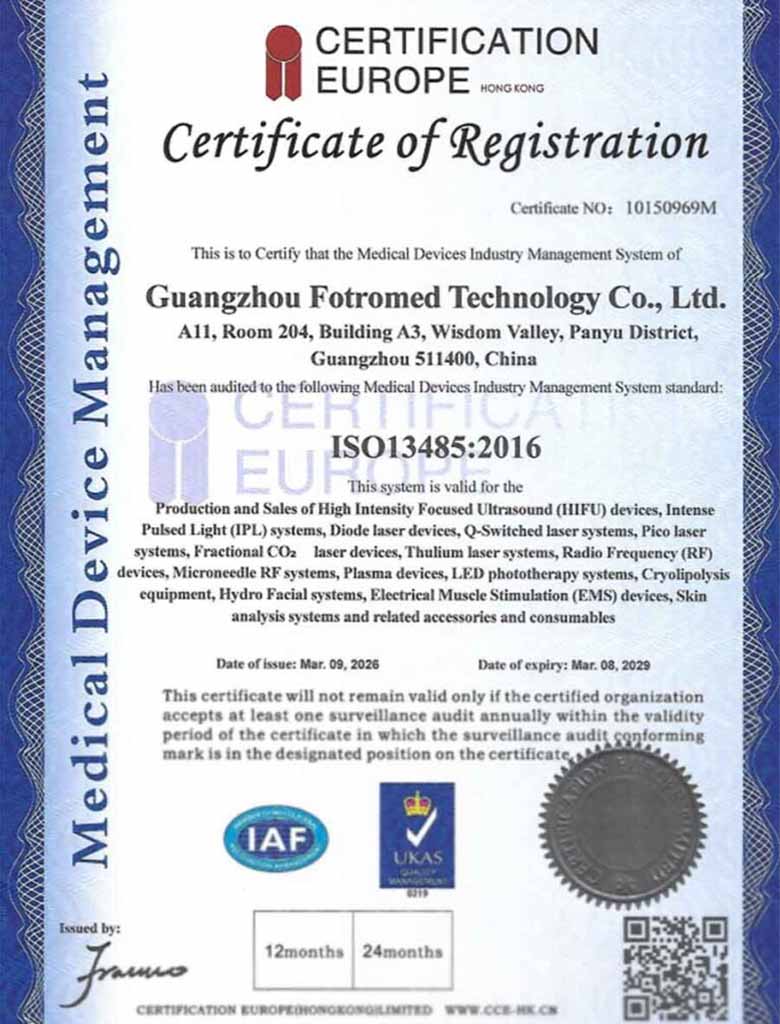 Fotromed Manufactory ISO13485 Certified