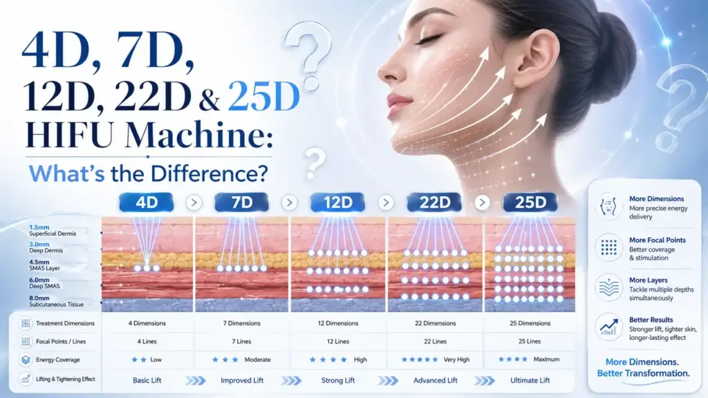 4d-7d-12d-22d-25d-hifu-machine-différence