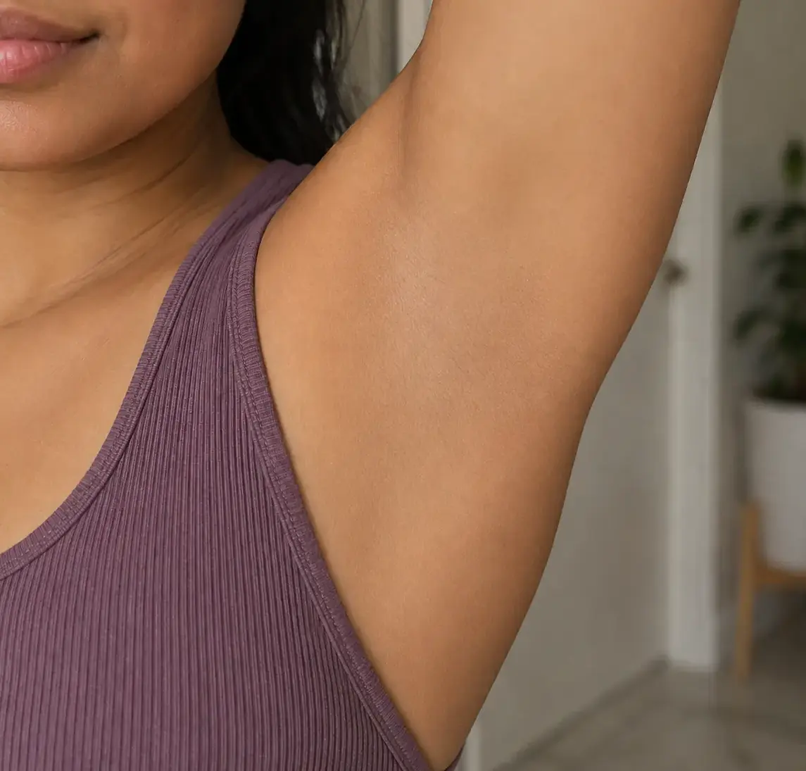 smooth-underarm-after-laser-hair-removal-purple-top