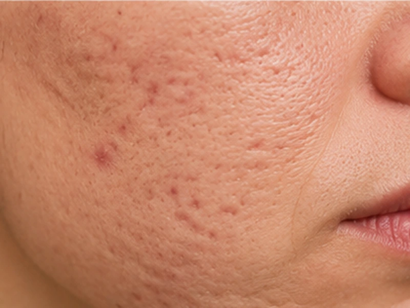 Fractional RF microneedling handpiece used for acne scar revision treatment