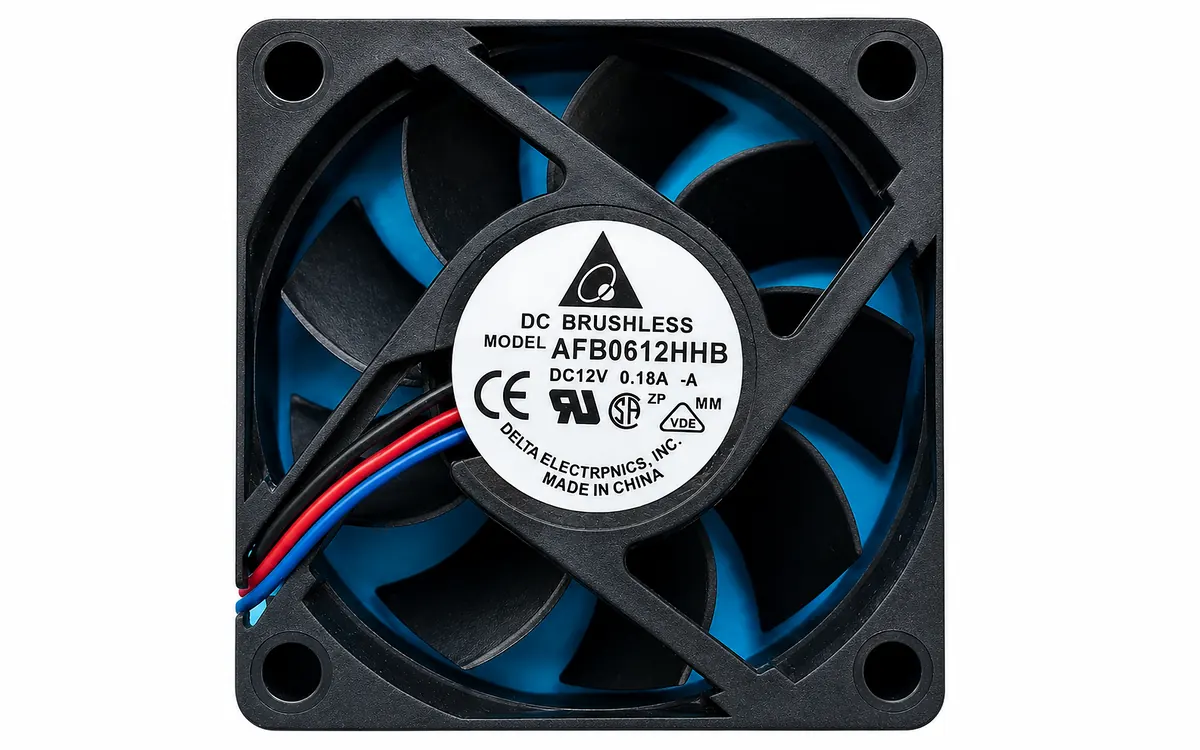 Delta AFB0612HHB DC brushless cooling fan with CE and UL marks inside hydro-oxygen facial machine