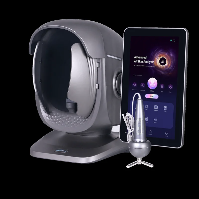 derma-vision-ai-skin-analysis-machine-front-right-view-with-tablet-probe