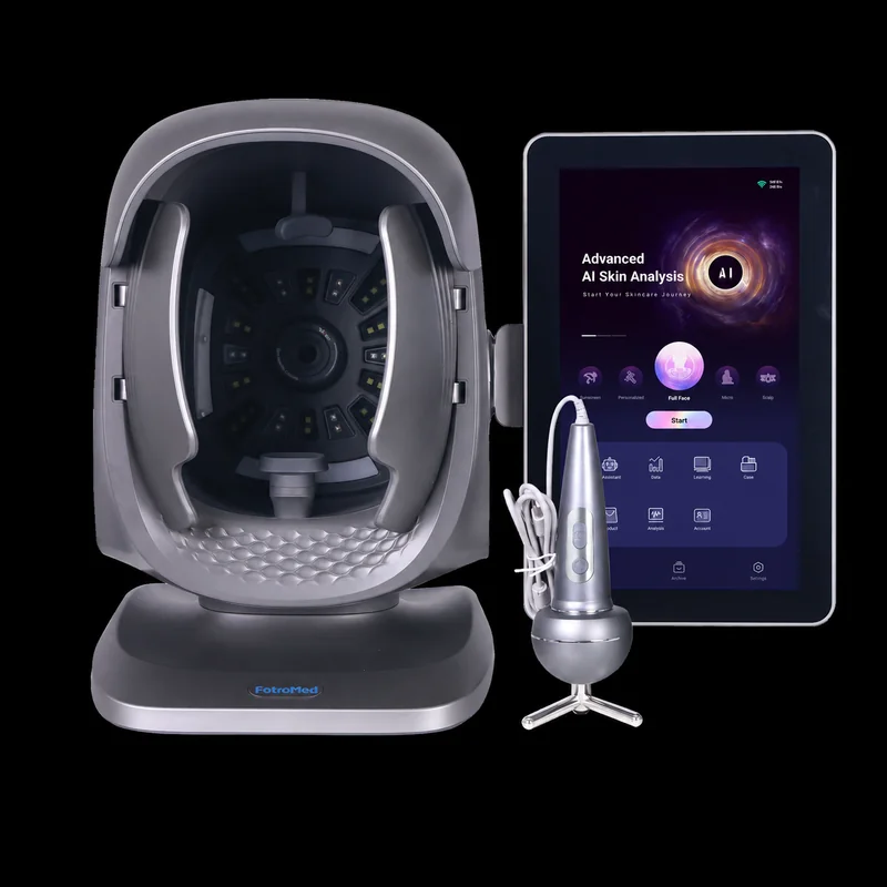 derma-vision-ai-skin-analysis-machine-front-view-with-tablet-probe