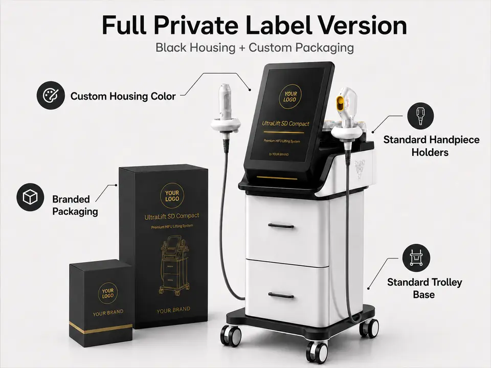 HIFU machine with full private-label customization and branded packaging