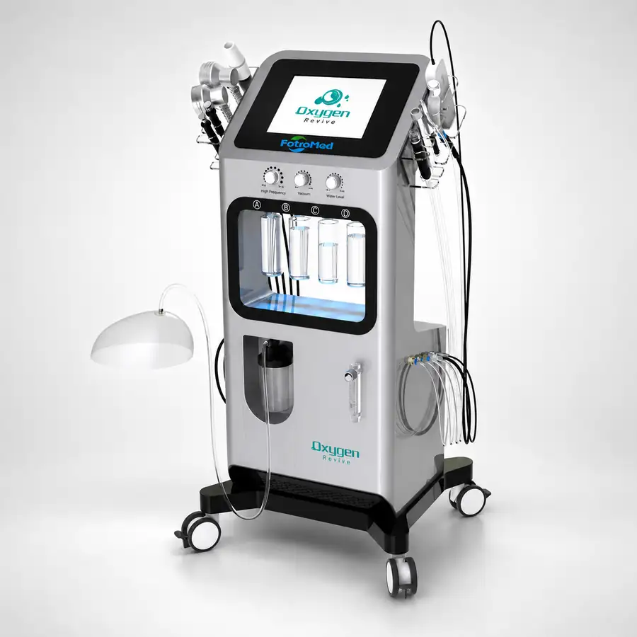 Fotromed Oxygen Revive hydro-oxygen facial machine, front view