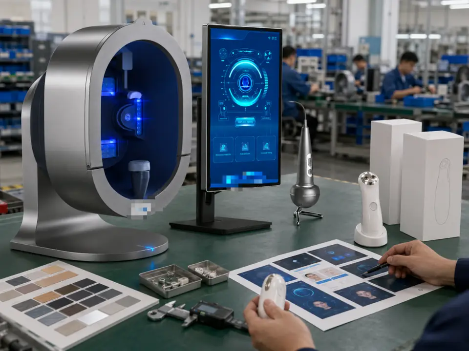 Skin analysis and private-label product project discussion at Fotromed