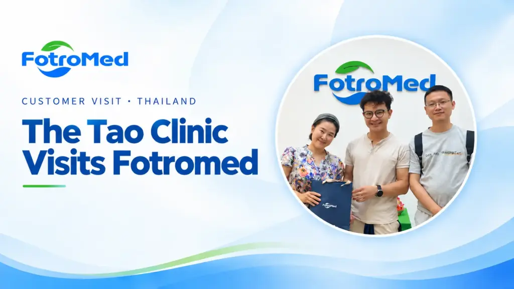 The Tao Clinic customer visit to Fotromed, with a group photo at the Fotromed office